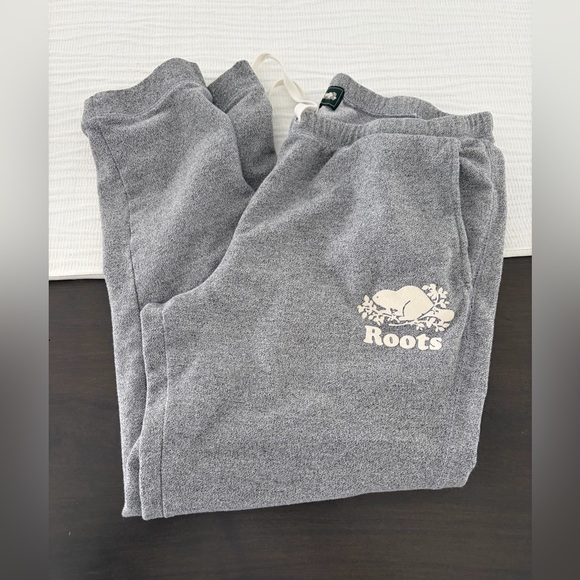 Roots Pants - Roots Woman’s Heather Gray Logo Sweatpants
